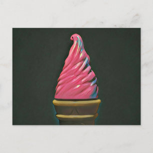 Vintage ice cream cone postcard