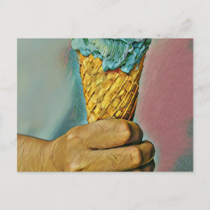 Vintage ice cream cone postcard