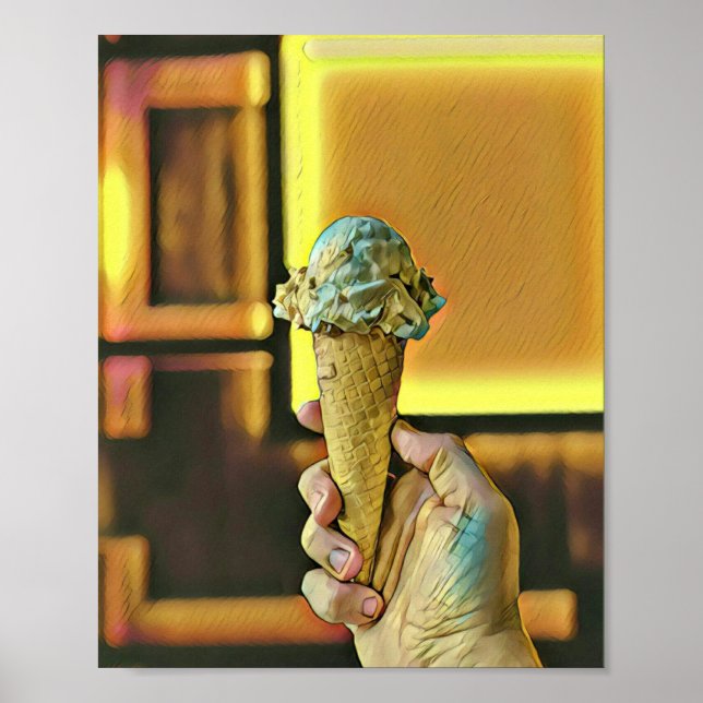 Vintage ice cream cone poster (Front)