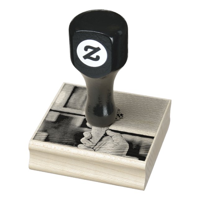 Vintage ice cream cone rubber stamp (Stamp)