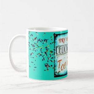 Vintage ice cream parlour sign turquoise coffee mug