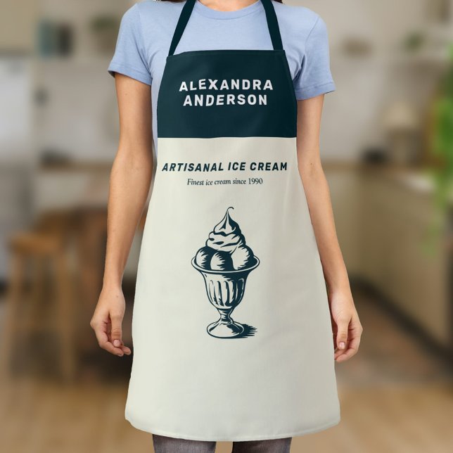 Vintage Ice Cream Sundae Apron (Vintage Ice Cream Sundae Apron)
