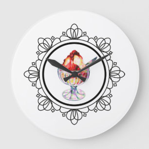 Vintage ice cream sundae clock