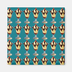 Vintage Ice Cream Sundae Magnet