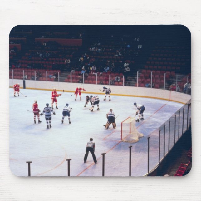 Vintage Ice Hockey Match Mouse Pad (Front)