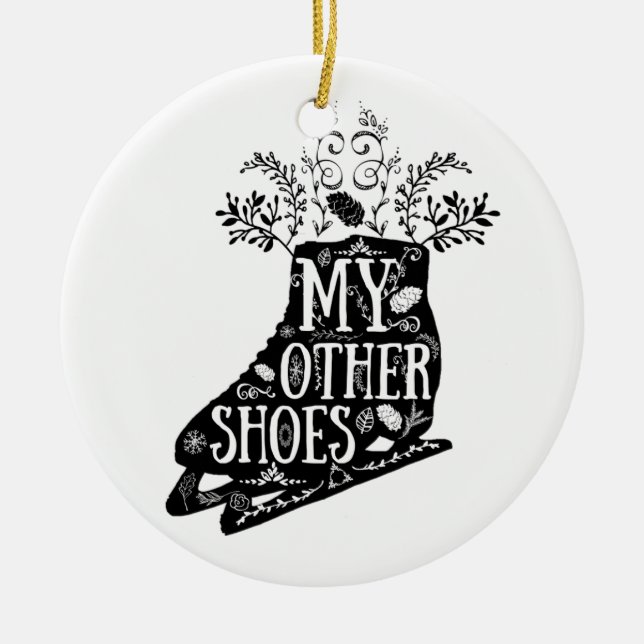 Vintage Ice Skate Ornament (Front)