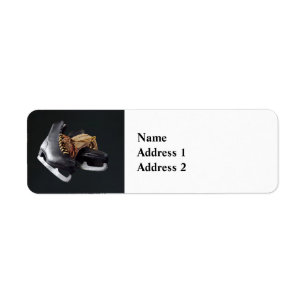 Vintage Ice Skates Return Address Label