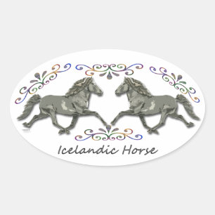 Vintage Icelandic Oval Sticker