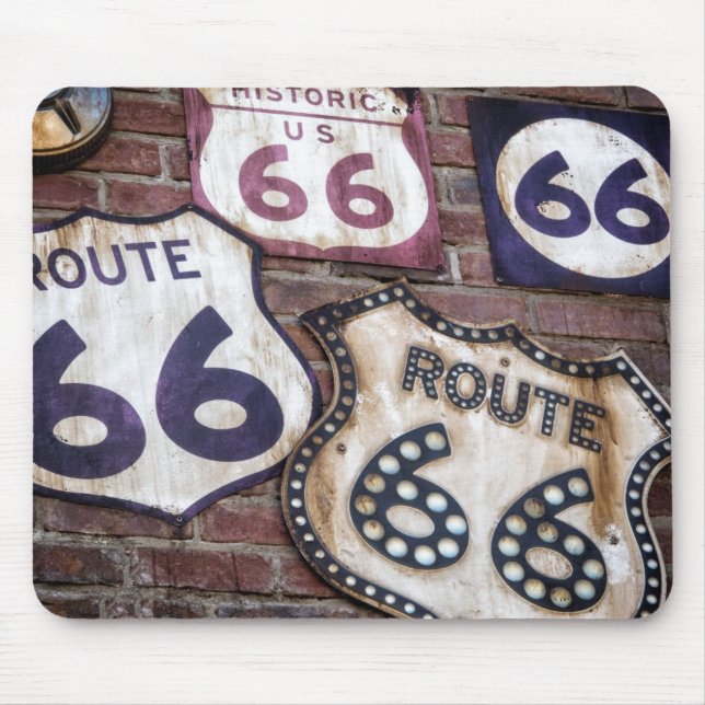Vintage Iconic Route 66 Mouse Pad (Front)