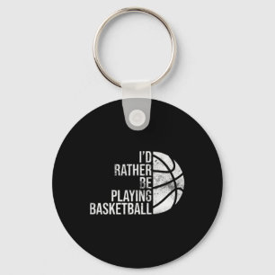 Vintage I'd Rather Be Playing Sketll Present For P Key Ring
