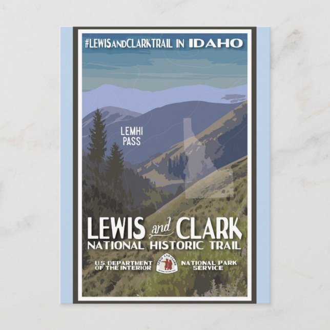 Vintage Idaho Lemhi Pass Trail Travel Postcard (Front)