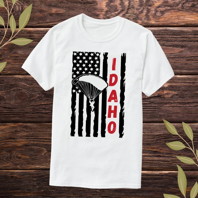 Vintage Idaho Paragliding Skydiving T-Shirt (Creator Uploaded)