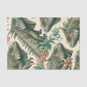 Vintage Iguana Pattern Tissue Paper