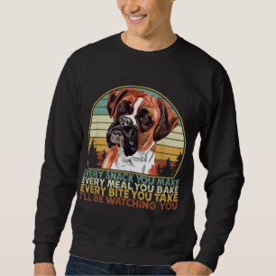 Vintage I'll Be Watching For You Boxer Dog Lover C Sweatshirt
