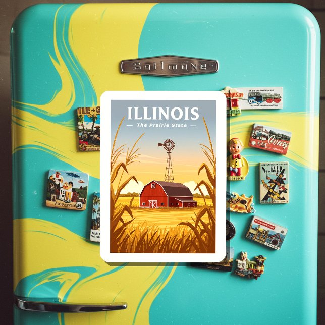 Vintage Illinois Magnet (Creator Uploaded)
