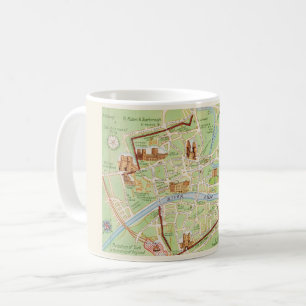 Vintage Illustrated  Map of York England Coffee Mug