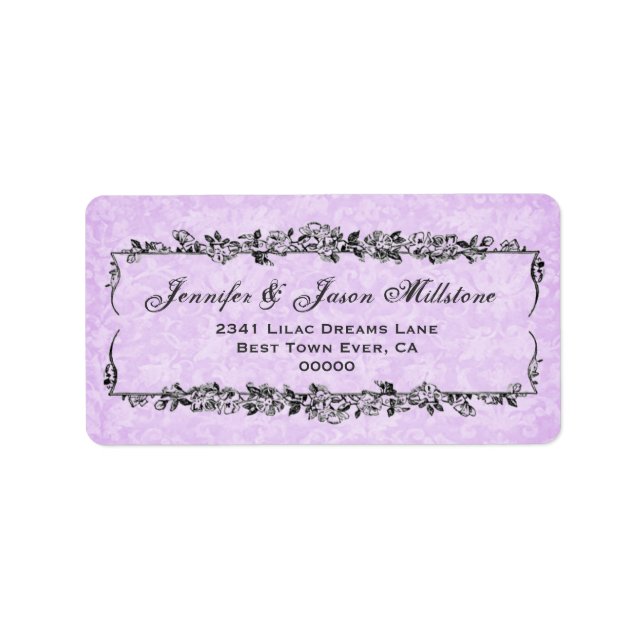 Vintage Illustrated Roses Label (Front)