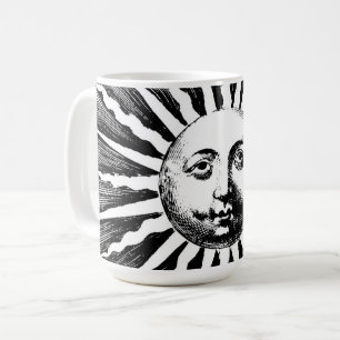Vintage Illustrated Sun Coffee Mug