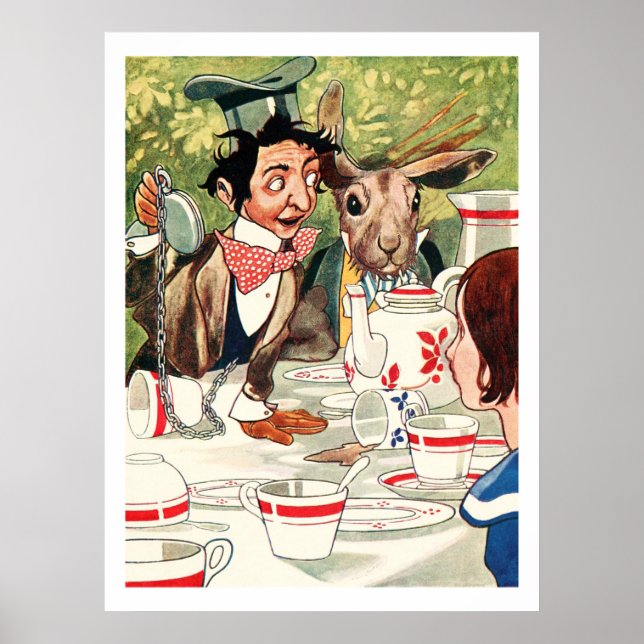 Vintage illustration Alice in Wonderland Poster (Front)