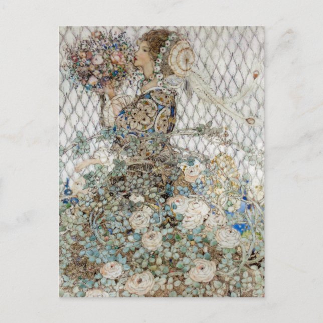 Vintage Illustration Annie French "The Rose"  Postcard (Front)