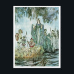 Vintage Illustration by Arthur Rackham Water Nymph Postcard<br><div class="desc">This vintage illustration titled "Sabrina Rises Attended by Water Nymphs" by Arthur Rackham comes from John Milton's "Comus",  published in 1924.. 
.</div>