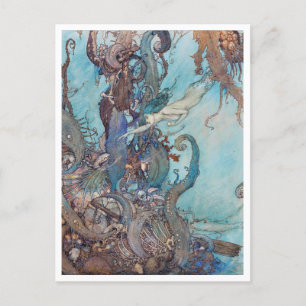 Vintage Illustration Edmund Dulac Little Mermaid Postcard