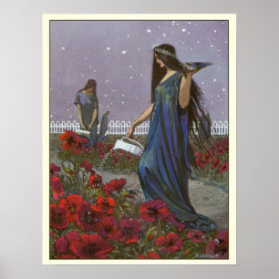 Vintage Illustration Fairy Maidens  Poster