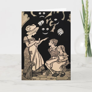 Vintage Illustration Halloween Card
