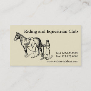 Vintage Illustration Horse Clipping Business cards