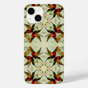 Vintage Illustration Hummingbirds and Flowers Case-Mate iPhone 14 Case