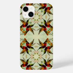 Vintage Illustration Hummingbirds and Flowers Case-Mate iPhone 14 Plus Case
