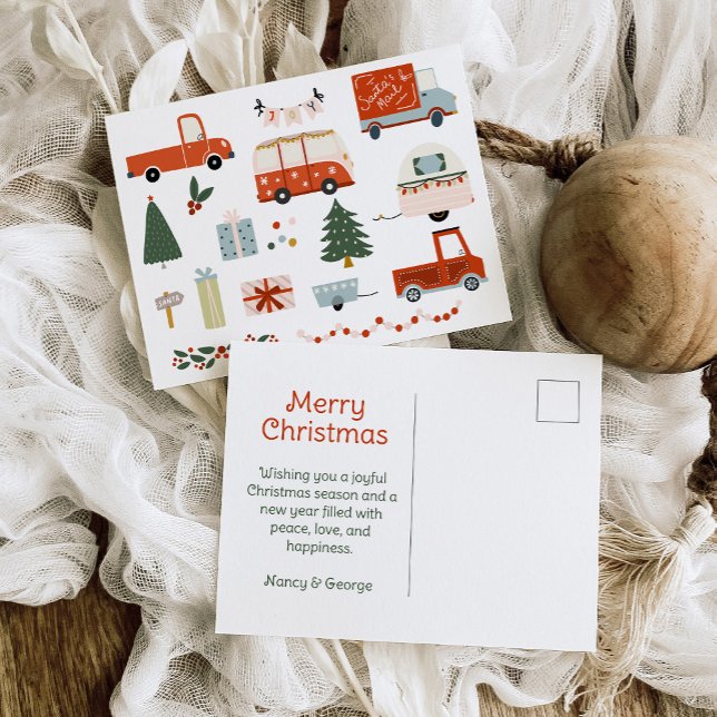 Vintage Illustration Merry Christmas Holiday Postcard (Creator Uploaded)