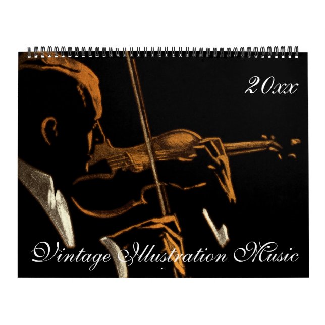 Vintage Illustration Musicians and Music Themes Calendar (Cover)