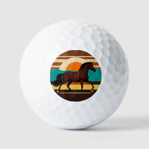 Vintage Illustration of a Horse Golf Balls