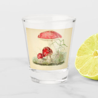 Vintage illustration of a mushroom shot glass