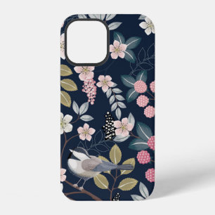 vintage illustration of a seamless floral pattern  iPhone 12 case