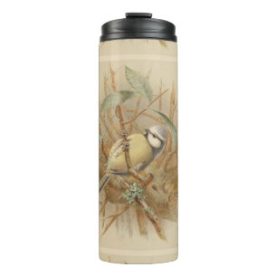 Vintage Illustration of Bluetit Thermal Tumbler