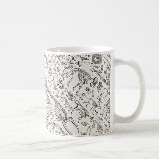 Vintage Illustration of Human & Animal Bones Coffee Mug (Right)
