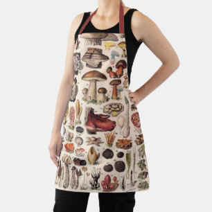 Vintage illustration of mushrooms  apron