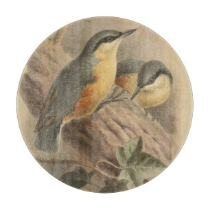 Vintage Illustration of Nuthatch Cutting Board