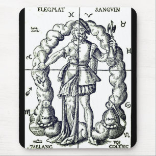 Vintage Illustration of Zodiac Signs Mouse Pad