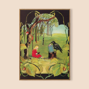Vintage Illustration Princess in the Forest Poster