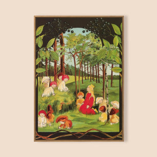 Vintage Illustration Princess in the Forest Poster