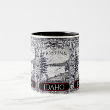 Vintage Illustration Pristine Idaho Mug