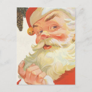 Vintage Illustration  Santa Claus Holiday Postcard