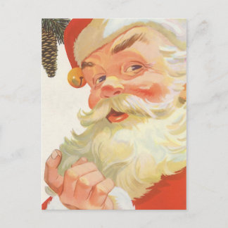 Vintage Illustration  Santa Claus Holiday Postcard