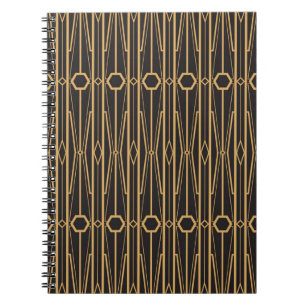 vintage illustration. Seamless geometric ornament Notebook