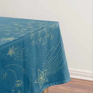 Vintage Illustration Sun Moon Stars Tablecloth