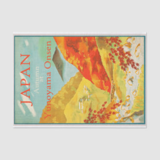 Vintage Illustration Travel Japan  Tissue Paper