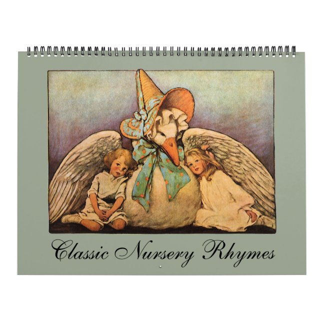 Vintage Illustrations Mother Goose Nursery Rhymes Calendar (Cover)